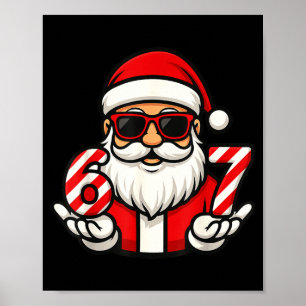 Poster 67 Meme de Noël Six Santa drôle