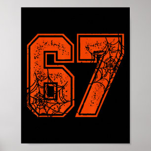 Poster 67 Meme Drôle Six Sept Génération Alpha Halloween