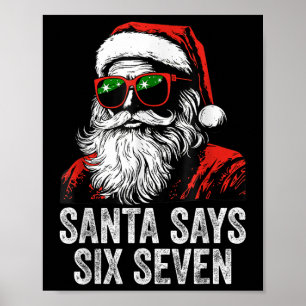 Poster 67 Meme Drôle Six Sept Noël 6-7 Meme Santa 6
