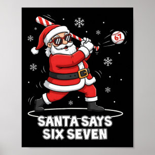 Poster 67 Meme Drôle Six Sept Noël 6-7 Meme Santa 6