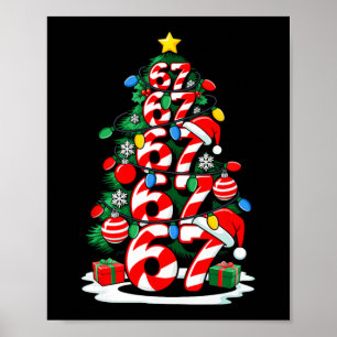 Poster 67 Meme Drôle Six Sept Noël Arbre Lumineux Xmas