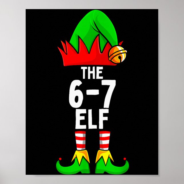 Poster 67 Meme Elf Christmas Matching Family 6-7 Brainrot (Devant)