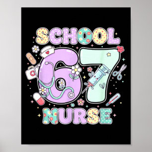 Poster 67 Meme Infirmière scolaire drôle Six Seven Meme G
