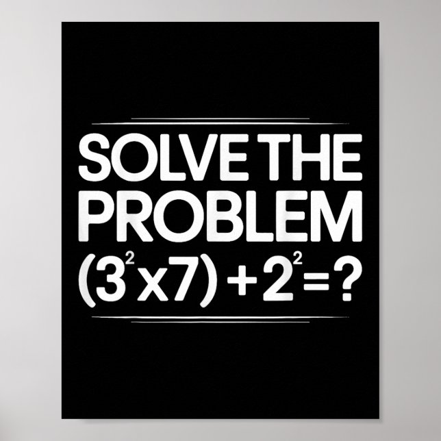 Poster 67 Meme Math Drôle Six Sept Professeur Brainrot Bl (Devant)