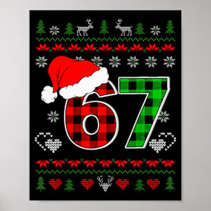 Poster 67 Meme Noël Six Seven Xmas Sweatshirt Ugly Hommes