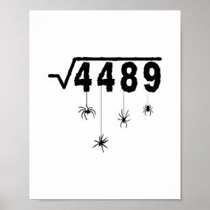 Poster 67 Meme Prof de maths 6 7 Halloween Araignées Carr