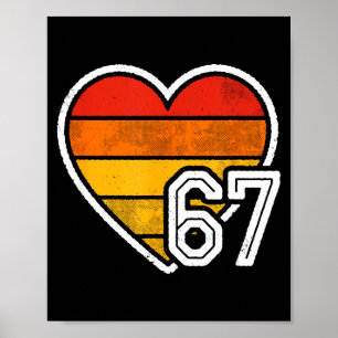 Poster 67 Meme Saint-Valentin Cœur Six Sept 6 7 6_7 6-7