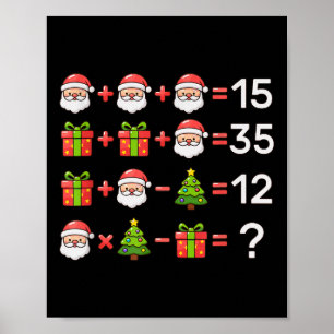 Poster 67 Meme Six Seven Équation de Noël Mathématique Xm