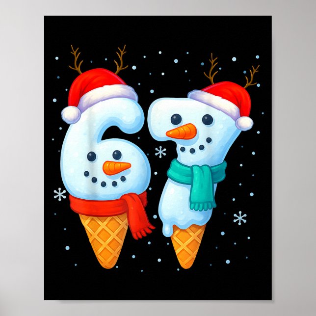 Poster 67 Meme Six Seven For Kids Women Men Boys Girls Ch (Devant)