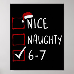Poster 67 Meme Six Seven Hommes Garçons Noël 6-7 Meme Sym