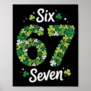 Poster 67 Meme Trèfles St Patrick's Day 6-7 Enfants Fille