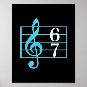 Poster 67 Musique Mème Argot Six Sept Professeur de Musiq