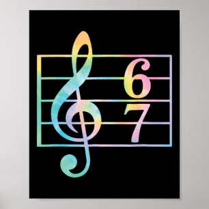Poster 67 Musique Mème Argot Six Sept Professeur de Musiq