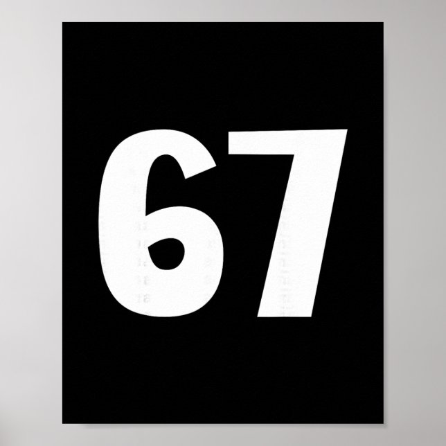 Poster 67 Numéro Soixante-sept Drôle Mème Six Sept Corres (Devant)