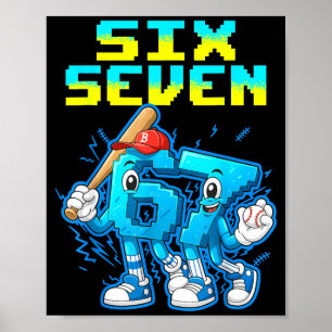 Poster 67 Six Seven 6-7 - Drôle de Brainrot Italien Enfan