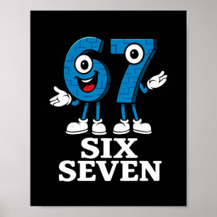 Poster 67 Six Seven 6-7 - Drôle de Brainrot Italien Enfan