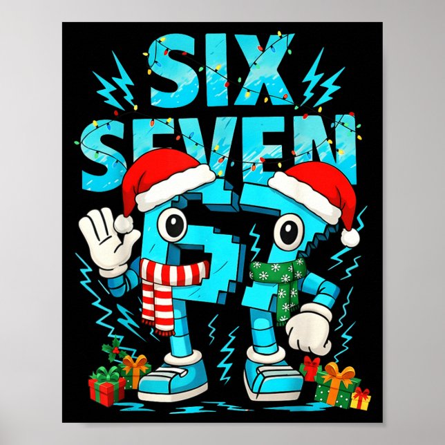Poster 67 Six Seven 6-7 - Funny Italian Brainrot Kids Gam (Devant)