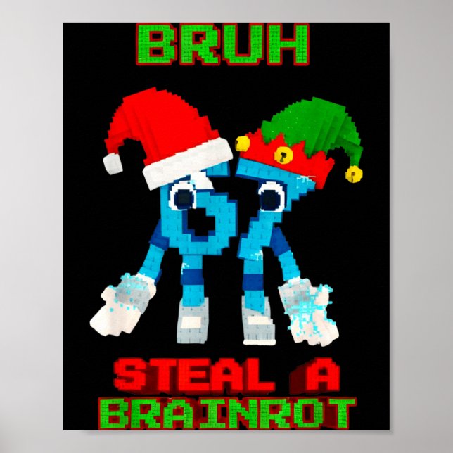 Poster 67 Six Seven 6-7 - Funny Steal Brainrot Kids Chris (Devant)