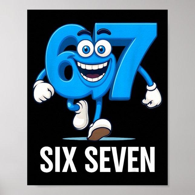 Poster 67 Six Seven Funny Italian Brainrot Kids Gaming Vi (Devant)