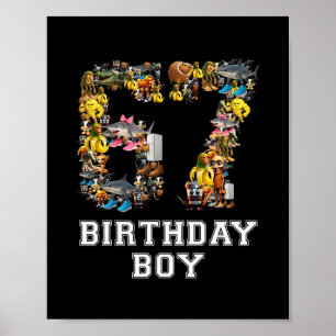 Poster 67 Six Seven Garçon d'anniversaire Italien Brainro
