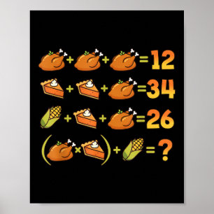 Poster 67 Six Seven Mème Équation De Maths De Thanksgivin