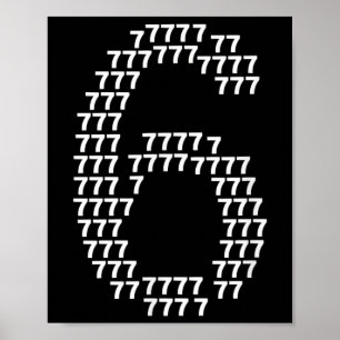 Poster 67 Sixty Seven Drôle 6 7 Mème Déguisement Hallowee