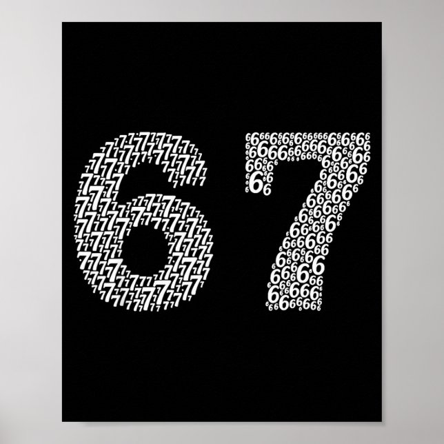 Poster 67 Sixty Seven Halloween Costume Design Funny 6 7  (Devant)