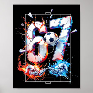 Poster 67 Soccer Six Seven Soccer 6 7 Enfants Garçons Fil