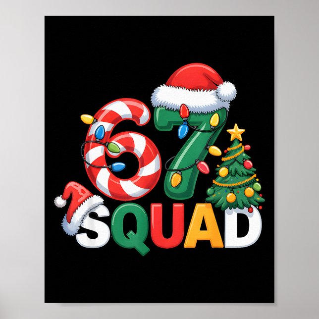 Poster 67 Squad Squad Professeur de Noël Design Drôle 67  (Devant)