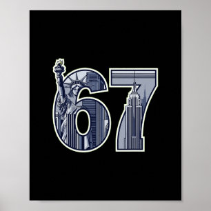 Poster 67 Statue Liberté Graphique de l'Empire State