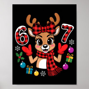 Poster 67 tenue de Noël femme mème renne Six Sept
