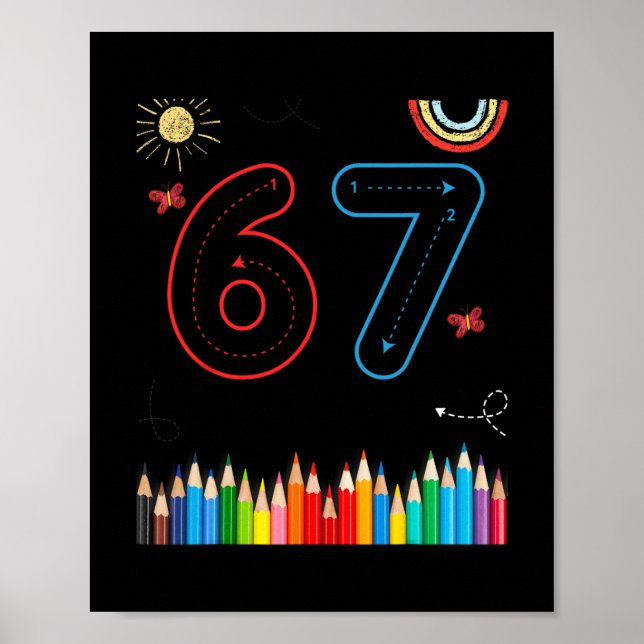 Poster 67 Tracing Drôle Mème Enseignants École Élémentair (Devant)