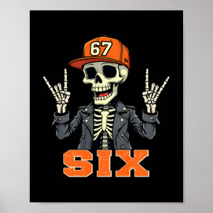 Poster 67endy squelette – 67 Six Seven Halloween 6 manche