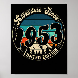 Poster 69 Year Old Vintage 69th Year Old Birthday 1953