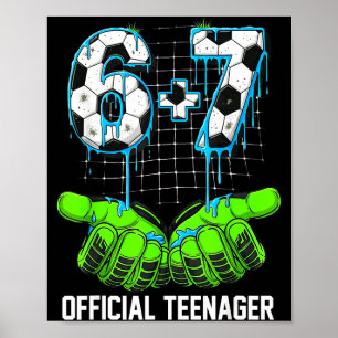 Poster 6+7 = 13 ans garçons filles adolescent 13e anniver