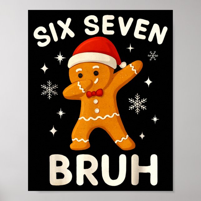 Poster 6 7 Bruh Christmas Gingerbread 67 Brainrot Boys Fu (Devant)
