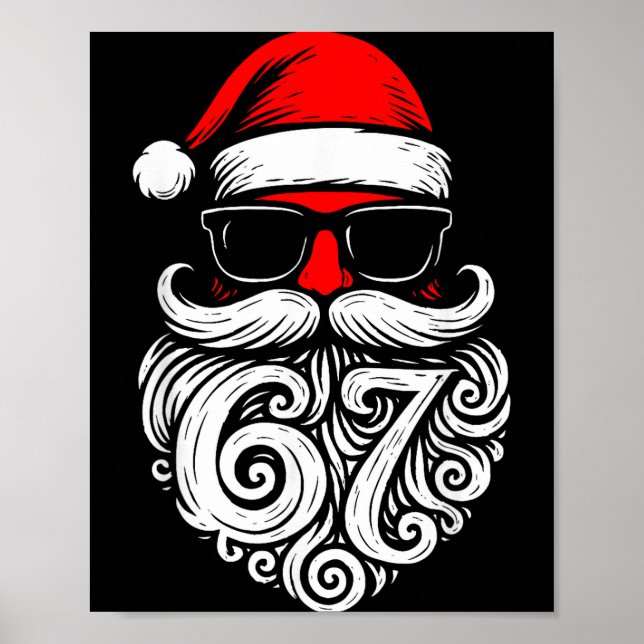 Poster 6 7 Christmas 67 Santa Six Seven Christmas Boys Te (Devant)