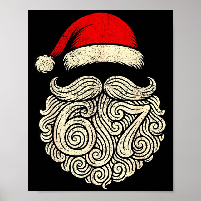 Poster 6 7 Christmas 67 Santa Six Seven Christmas Boys Te (Devant)