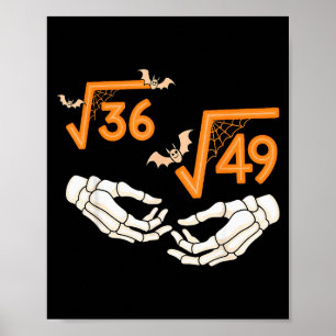 Poster 6 7 Halloween Math Racine Carrée 67 Meme Gen Alpha