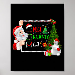 Poster 6-7 Mème Gentil Vilain 67 Noël Santa Dit 