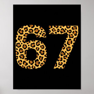 Poster 6-7 Mème Léopard Guépard Cool Six-sept Drôle 67 G