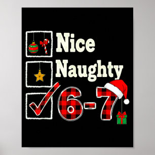 Poster 6-7 Mème Sympa Sale 67 Noël Cerveau Pourri Drôle