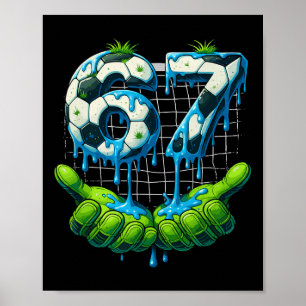Poster 6 7 Six Seven Drip Drôle Gen Alpha Meme Pla Footba