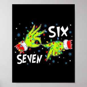 Poster 6 7 Six Seven Génération Z Alpha Argot Mème Vacanc