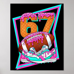 Poster 6 7 Six Seven Mème Football Américain Drip Numéro