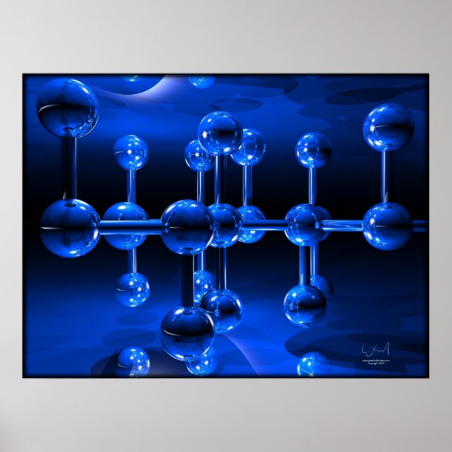 Poster 6 balles Abstraites (Devant)