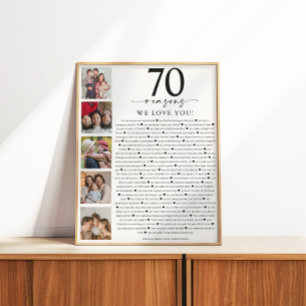 Poster 70 Raisons pour lesquelles nous vous aimons Annive