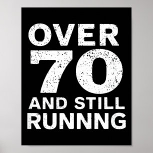 Poster 70e anniversaire Coureurs plus âgés Dans la collin