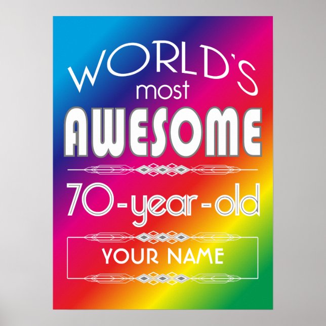 Poster 70e Anniversaire Mondes meilleur arc-en-ciel fabul (Devant)