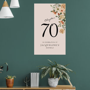 Poster 70e anniversaire Vintage Floral